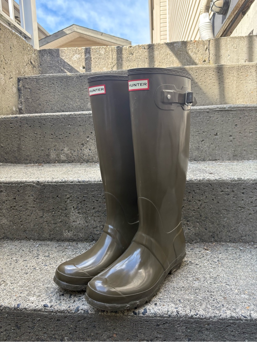 Army Green High Hunter Rainboots